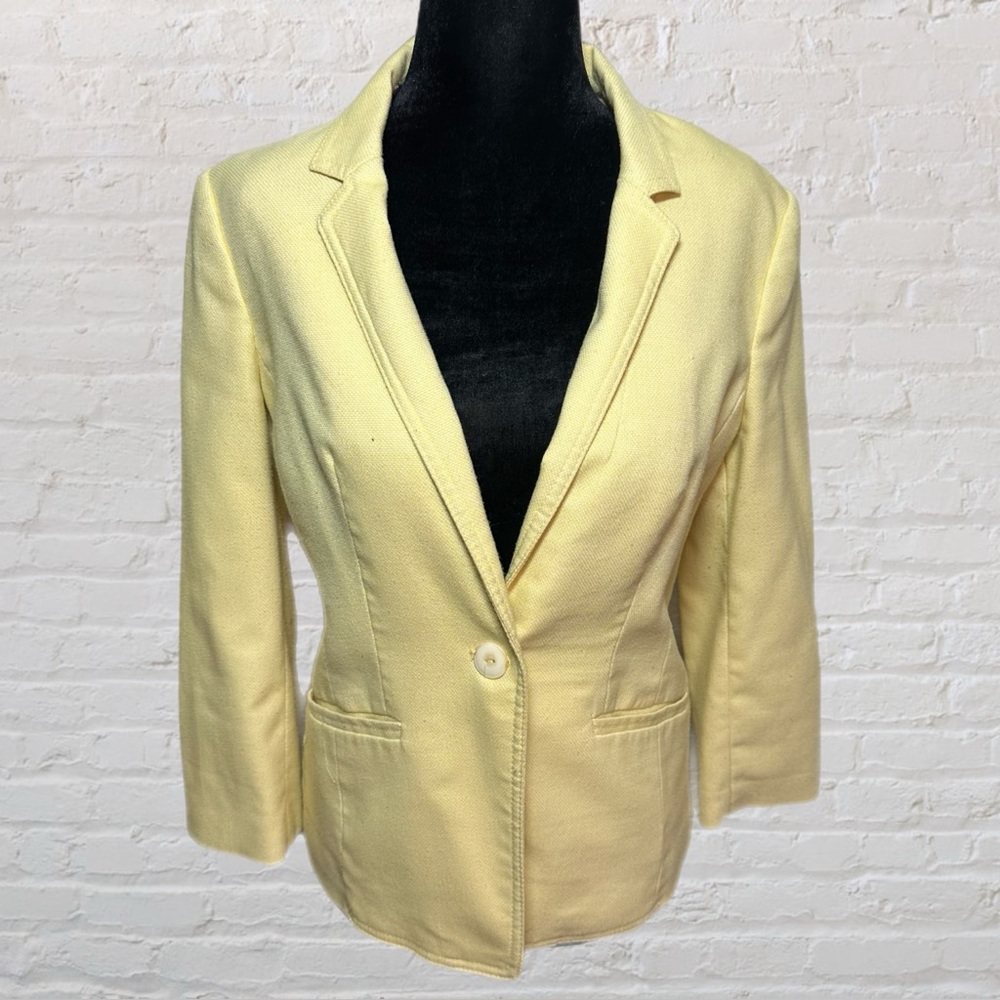 THE LIMITED Yellow Single Button Front & Pocket Blazer in Women’s Size Small